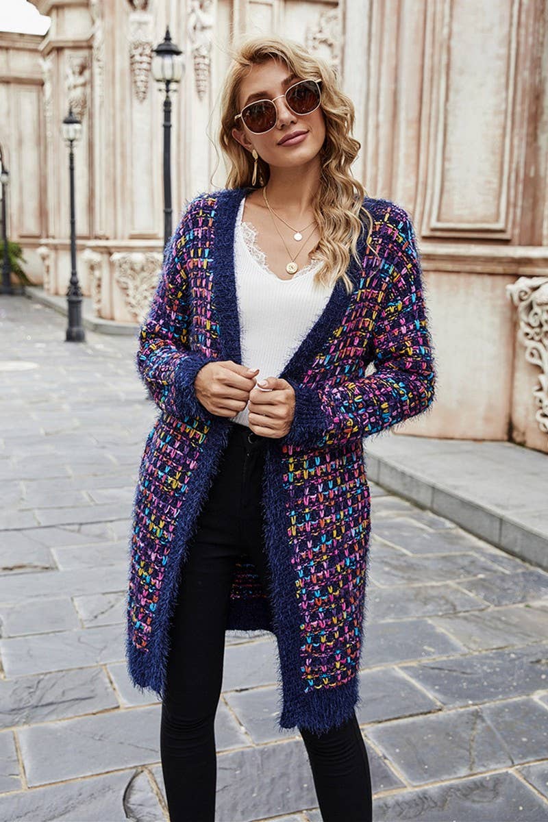 CWOCAL0926_MID-LENGTH COLORFUL KNITTED COAT