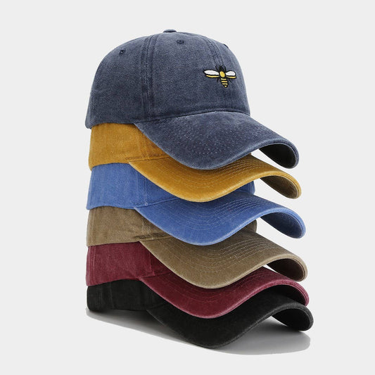 Bee Embroidery Baseball Cap -  Outdoor Sun Hat CWAH2020