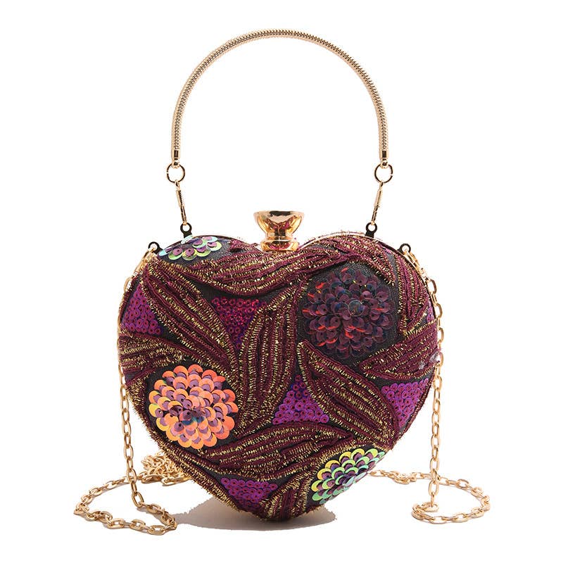 Fashionable sequined hand-picked shoulder bag