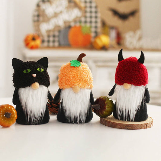 Halloween Faceless Pumpkin Gnome Party Ornament_CWMM9864