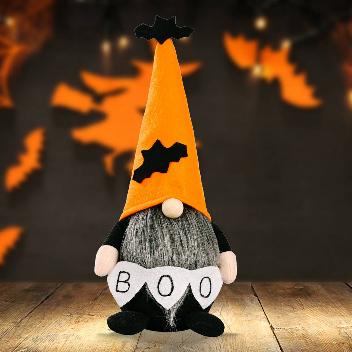 HALLOWEEN BOO DOLL PLAID HAT ORNAMENTS
