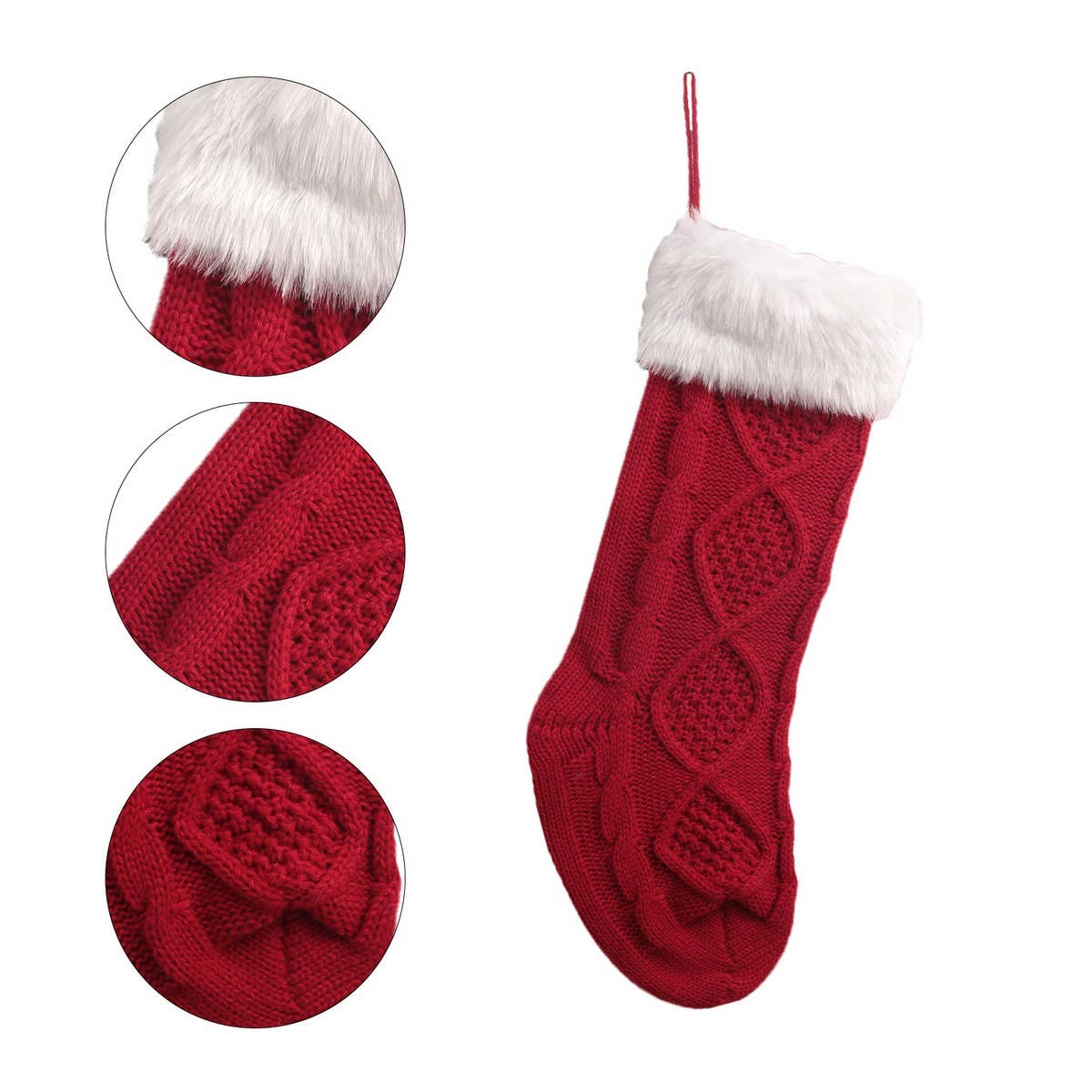 CWMS0926_Christmas Pendant Knitted Stocking Goodie Bag