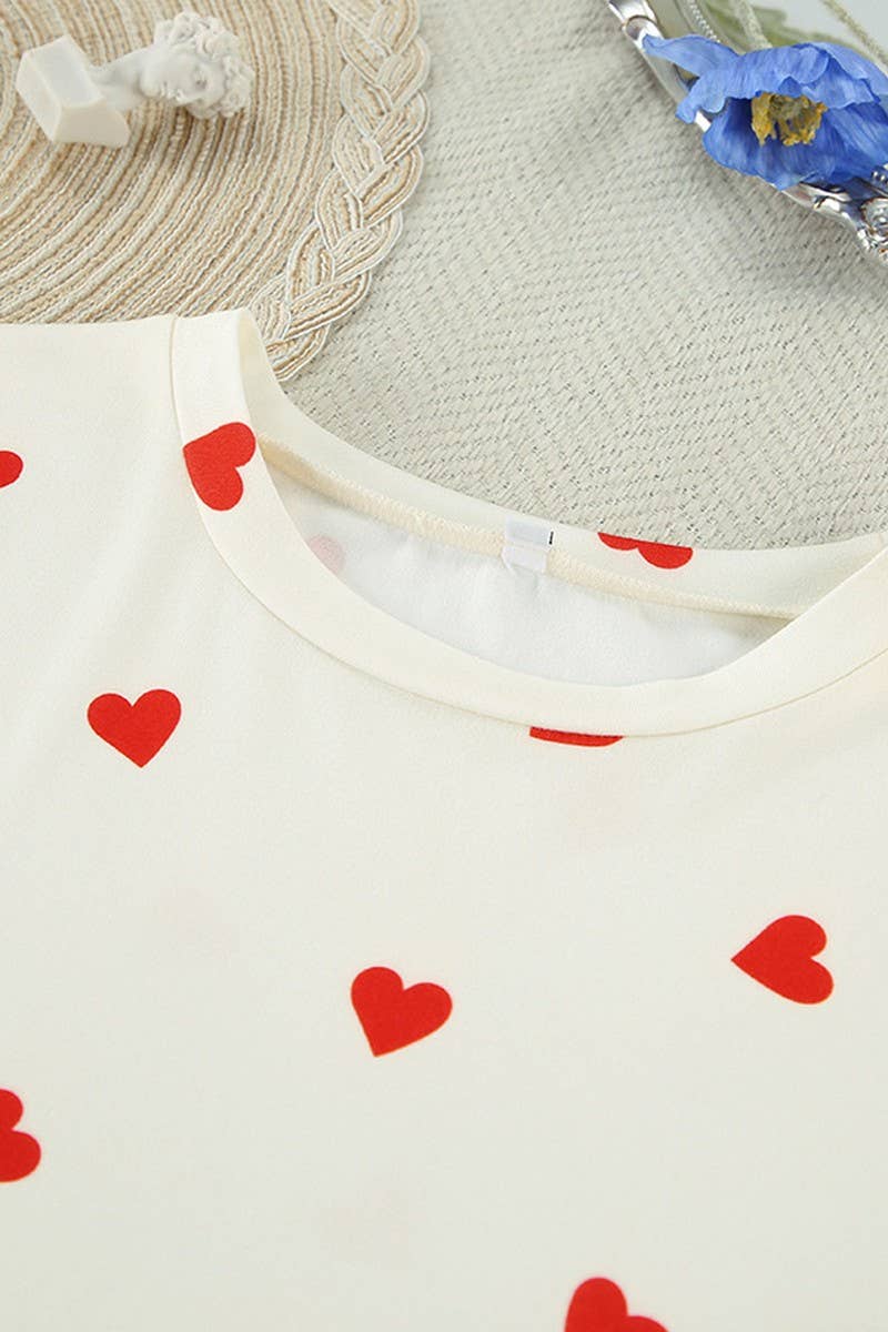 CWSPJ0045_PRINTED SHORT SLEEVE SHORTS PAJAMAS SET