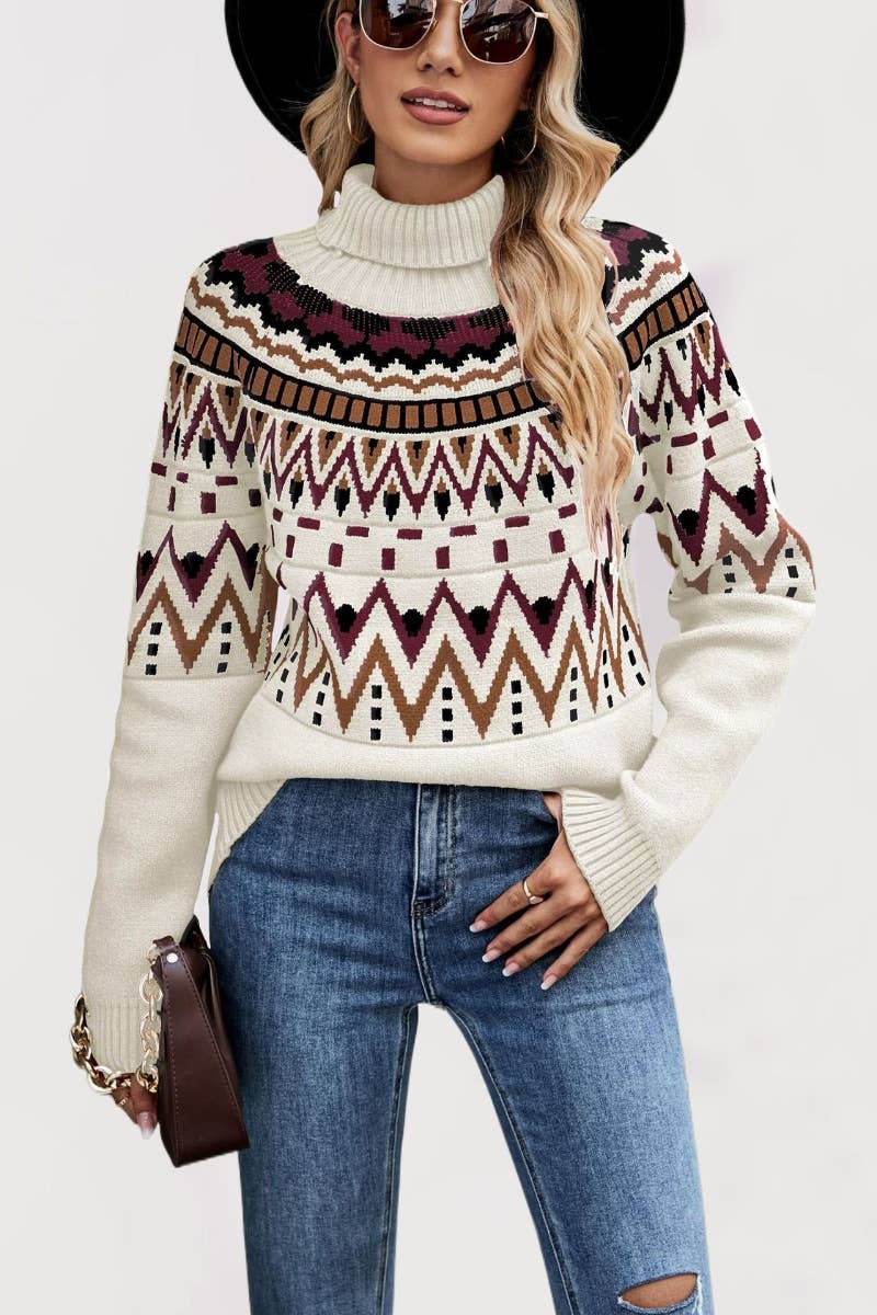 CWOSWL5821_WINTER TURTLENECK SWEATER WITH LONG SLEEVES