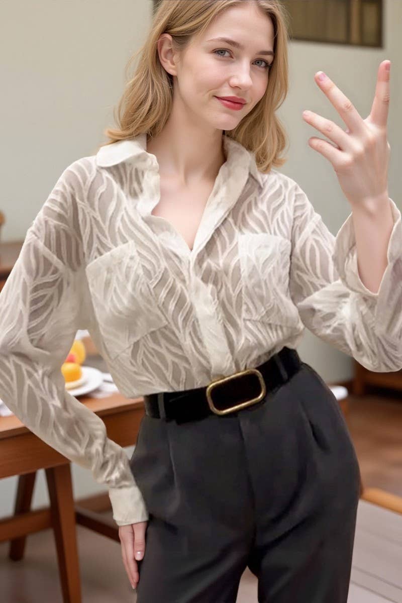 CWTSTL895_SEE-THROUGH THIN SHIRT LONG SLEEVE TOP