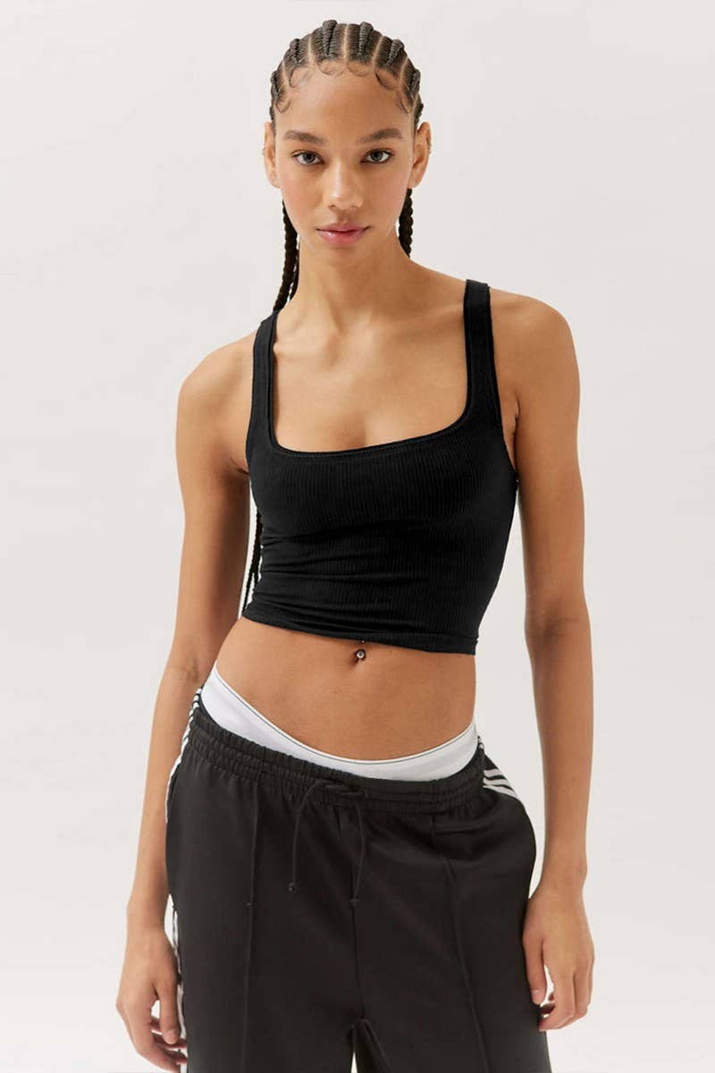 CWTSTSL0156_SOLID COLOR INNER WEAR SLIM HOT GIRL CAMISOLE TO