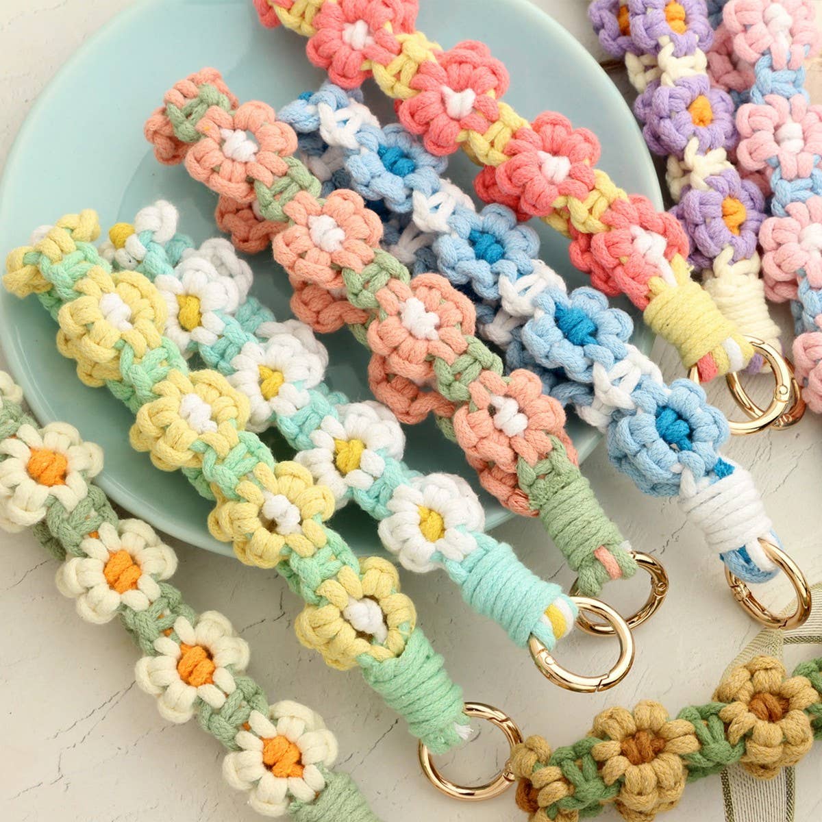 HANDWOVEN KEYCHAIN WRIST STRAP PENDANT