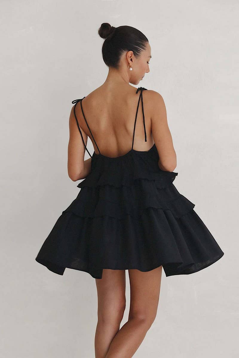 CWDSD8854_SUMMER RUFFLE SHORT SLING CAKE DRESS