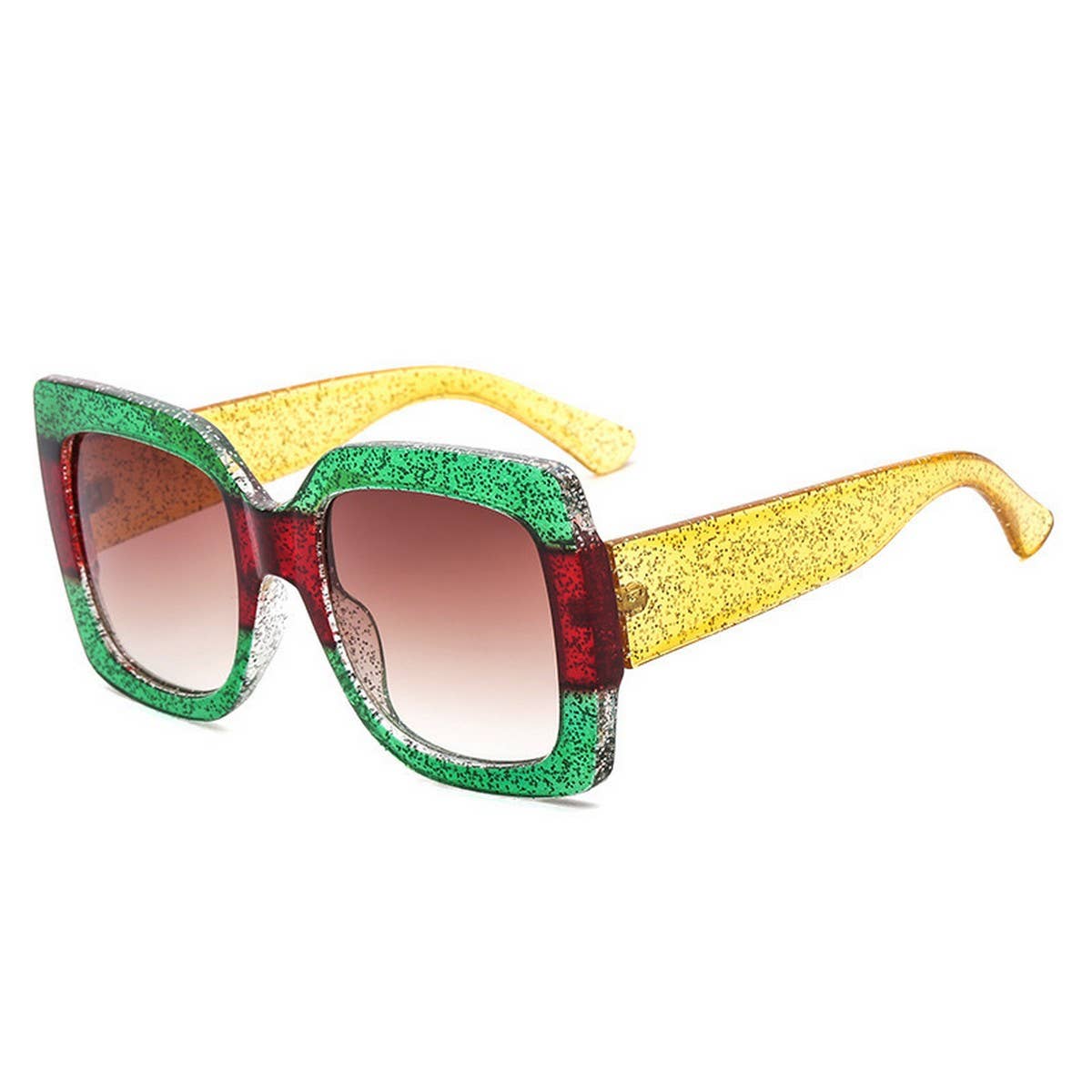 Tri-Color Oversized Ocean Lens Sunglasses