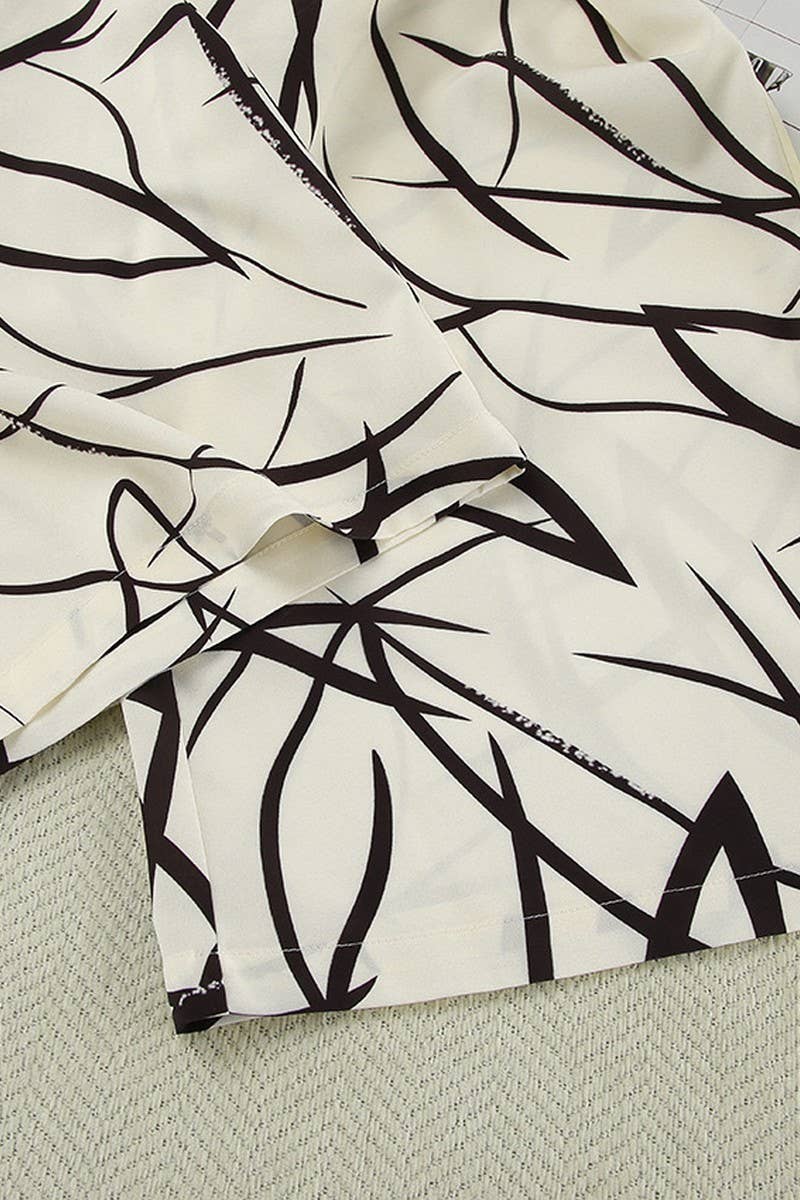 CWSPJ0384_CARDIGAN PRINTED LONG SLEEVE PANTS TWO-PIECE SET