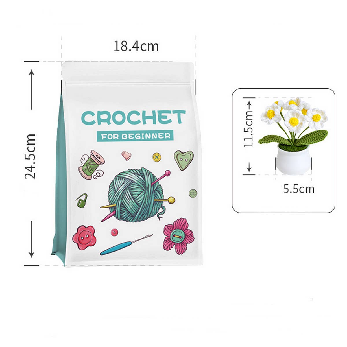NEW DAISY POTTED HANDMADE DIY MATERIAL PACKAGE