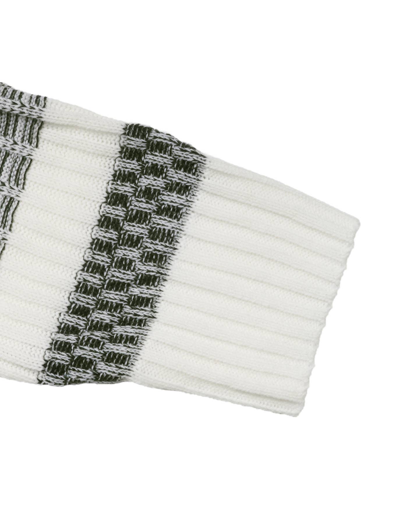 CASUAL STRIPED COLOR CREW NECK PULLOVER SWEATER