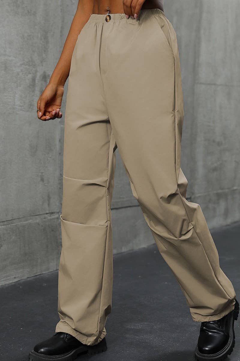CWBLP0919_HIGH WAIST SOLID COLOR STRAIGHT CASUAL PANTS