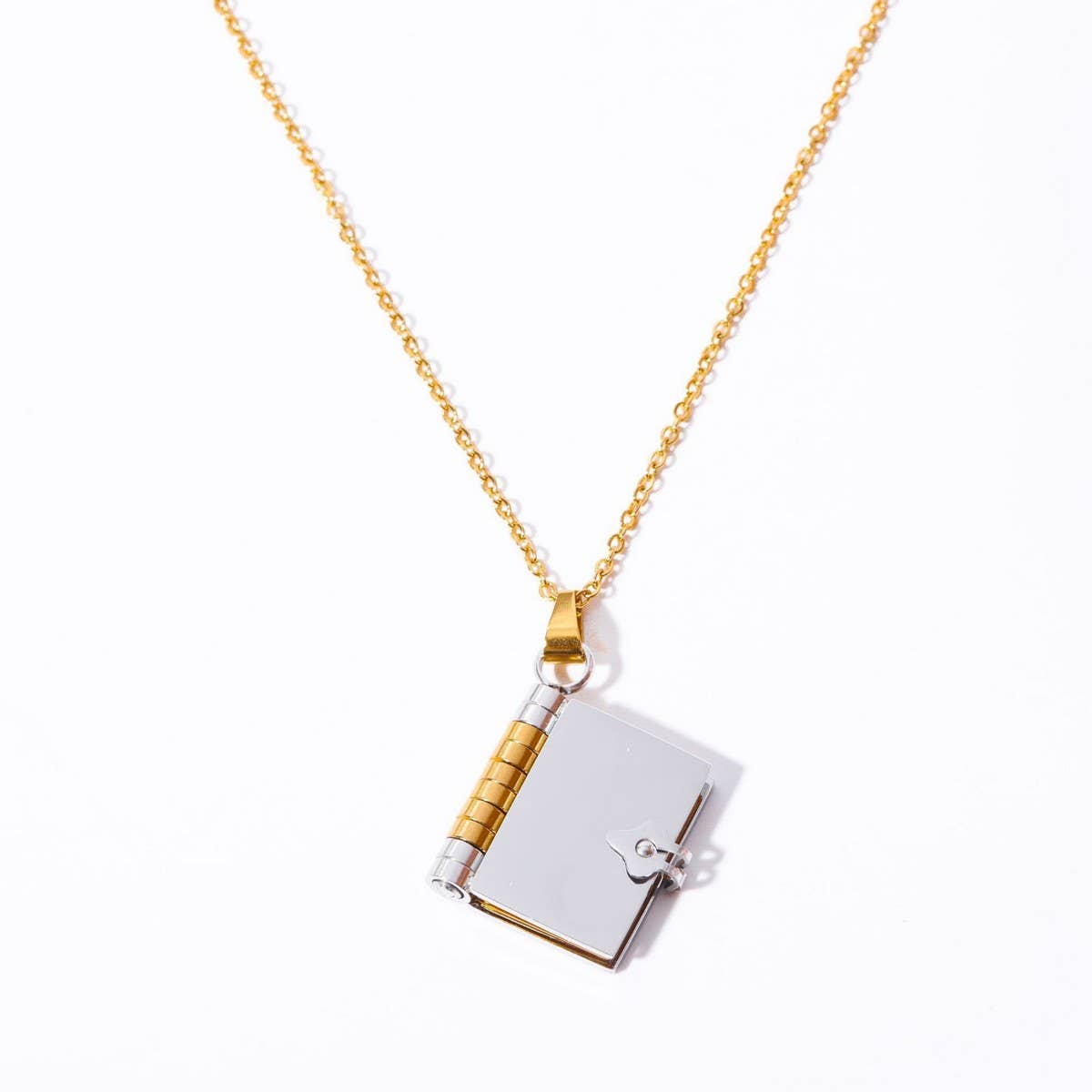 Couple Open and Close Book Pendant Necklace