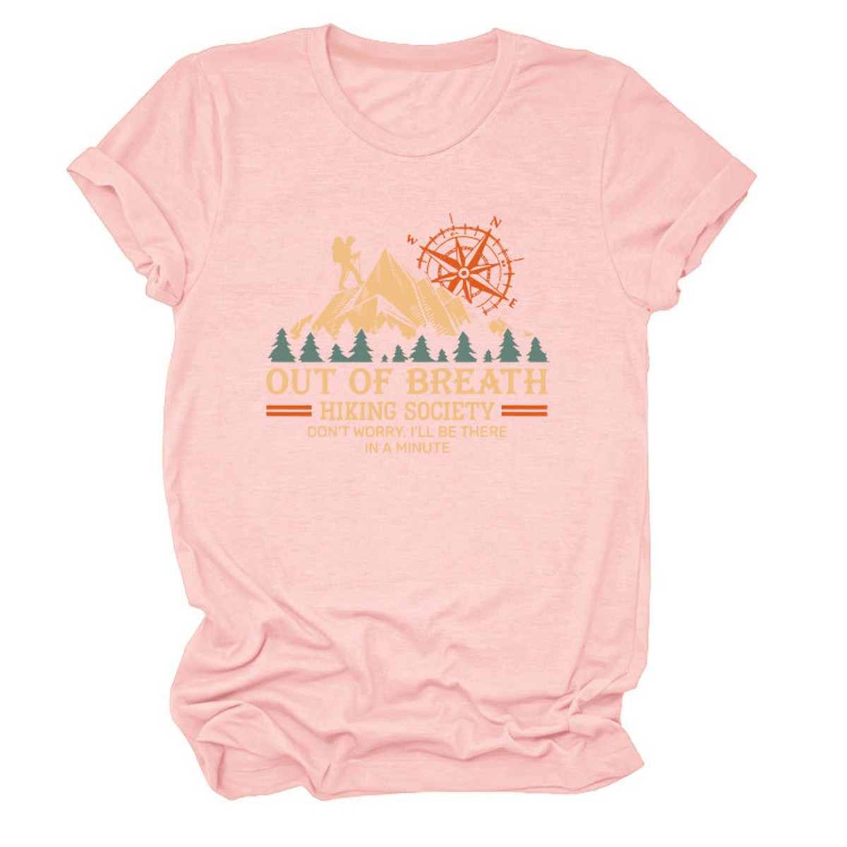 Comfy Crew Neck Tee – Hiking Quote for Women_CWTTS1523