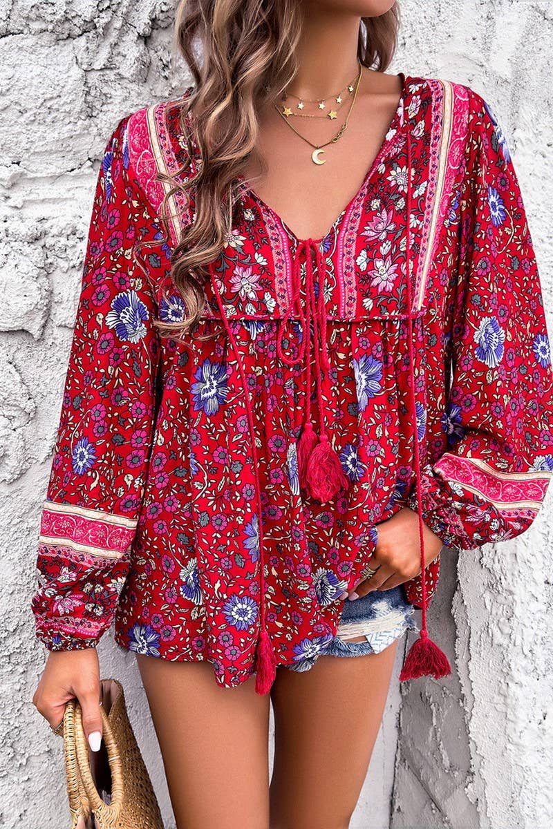 CWTBLL3609_SPRING AND SUMMER LEISURE VACATION PRINTED SHIRT
