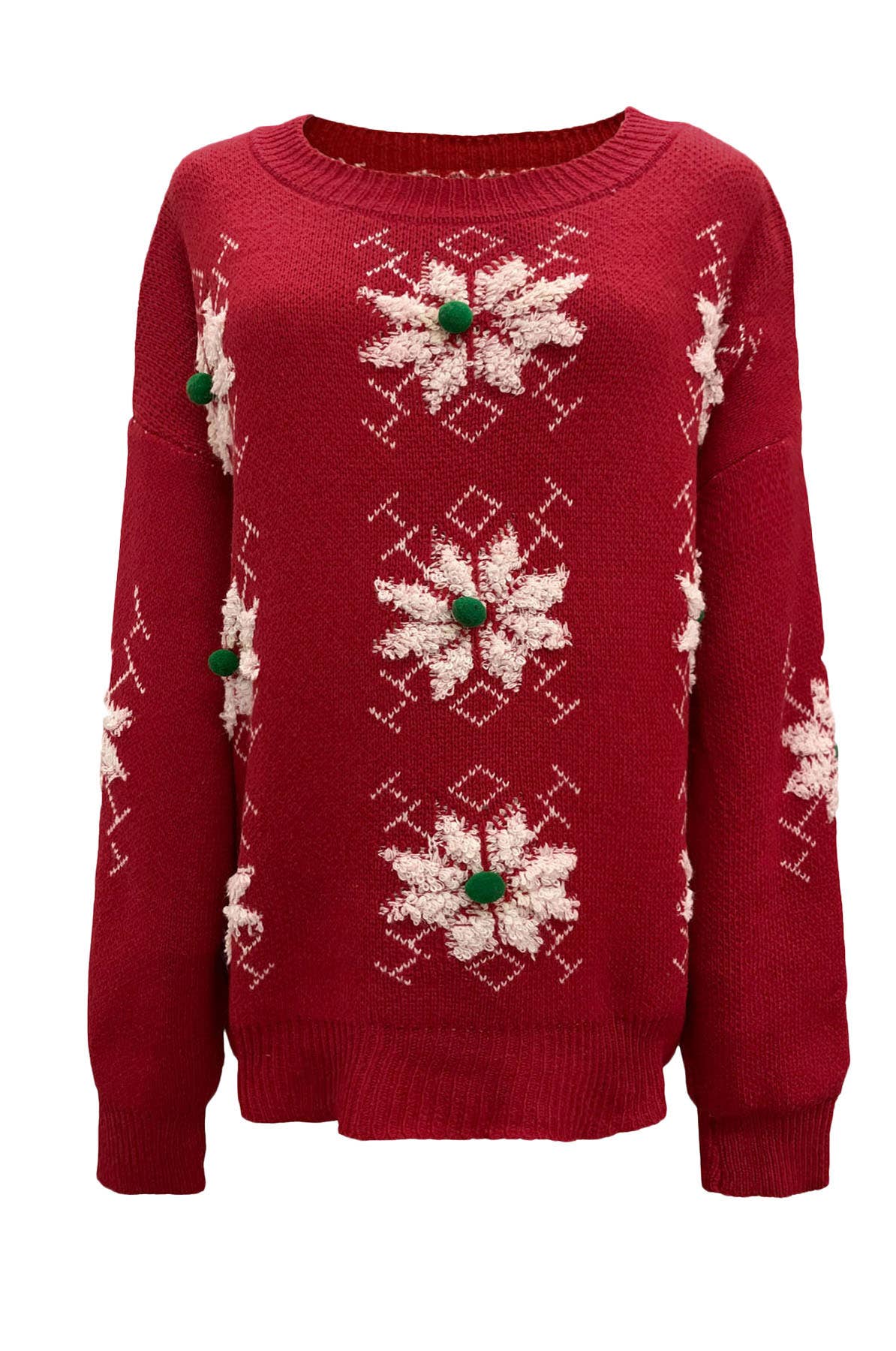 Christmas round-neck knitted pullover sweater