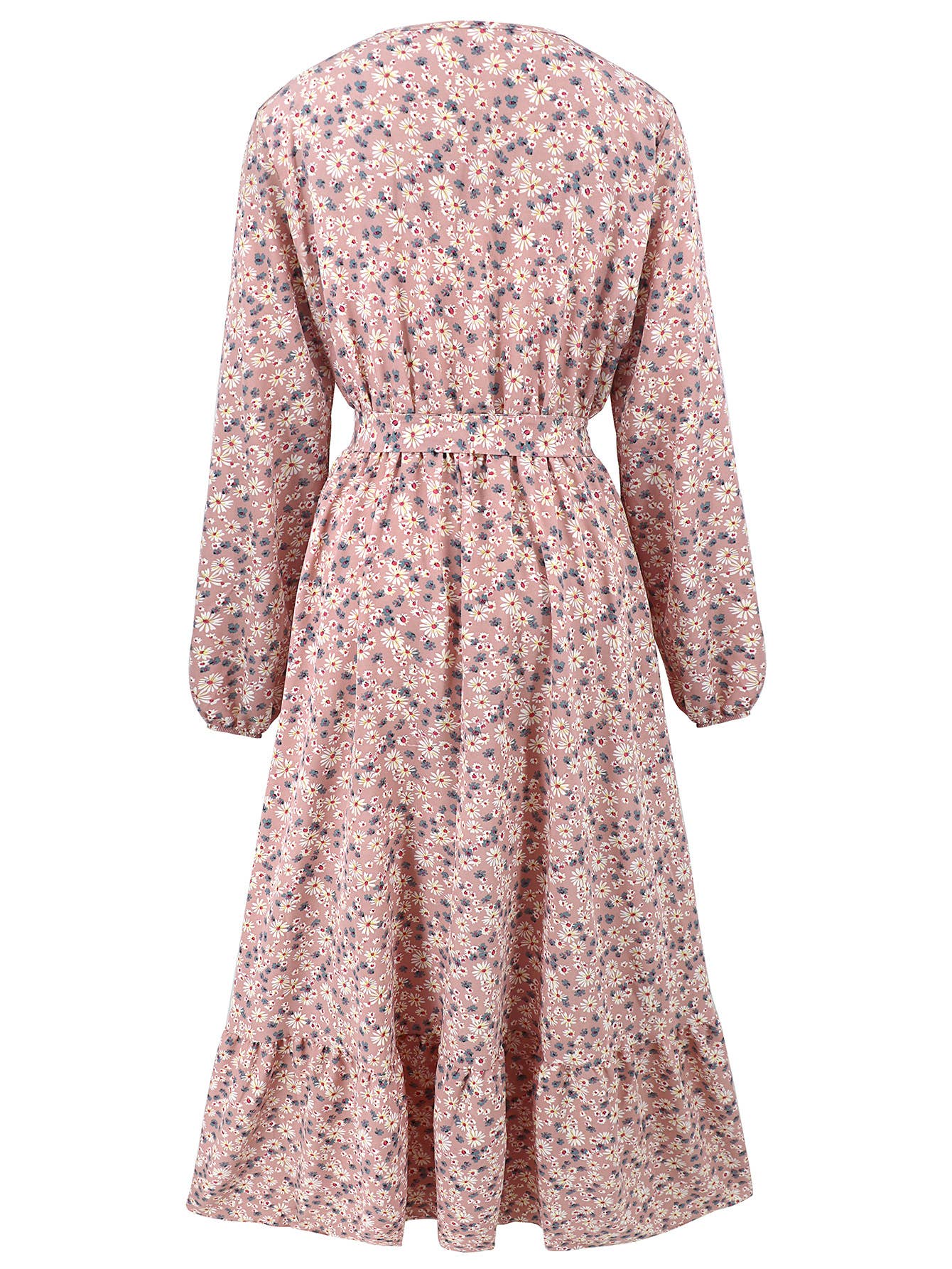 Button-Down Floral Long Beach Dress