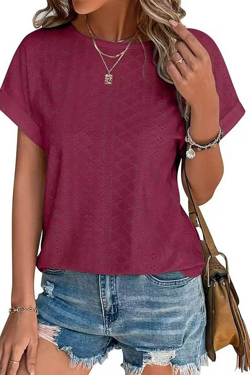 CWTTS1321_SUMMER NEW ROUND NECK LOOSE SHORT SLEEVE T-SHIRT