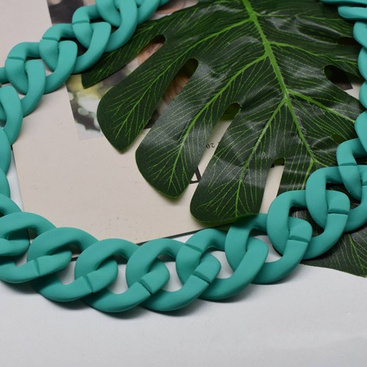 Matte Acrylic Resin Bag Chain -Textured Strap