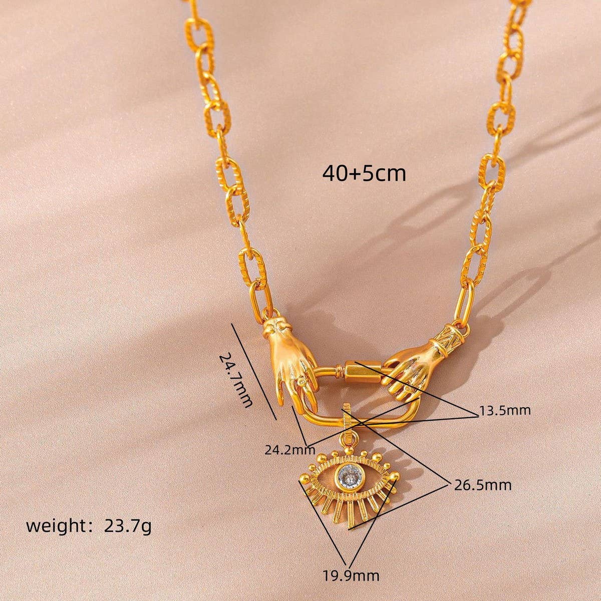 HIGH-END AND VERSATILE DEVIL'S EYE ZIRCON NECKLACE