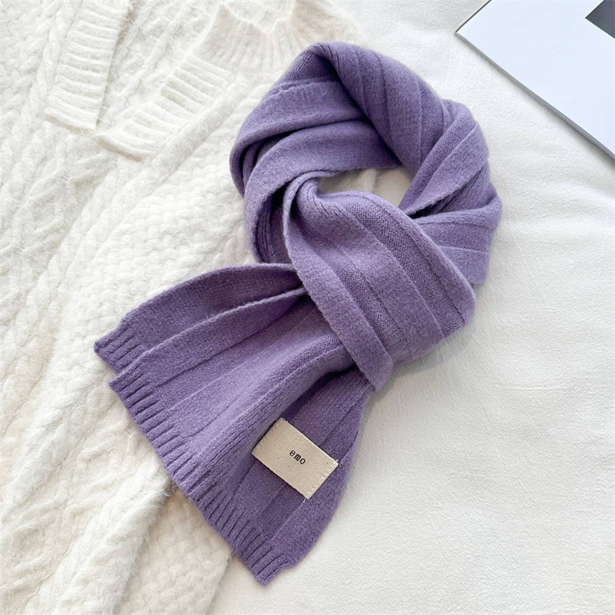 Knit Stripe Scarf - Warm Fall/Winter Unisex Scarf