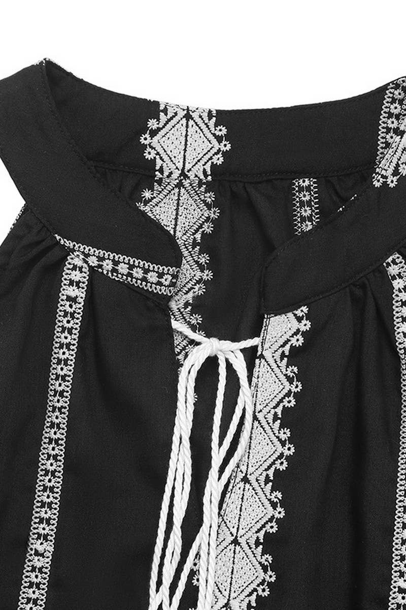 CWTBLSL0809_BOHO TASSEL TIE SLEEVELESS VACATION TANK TOP