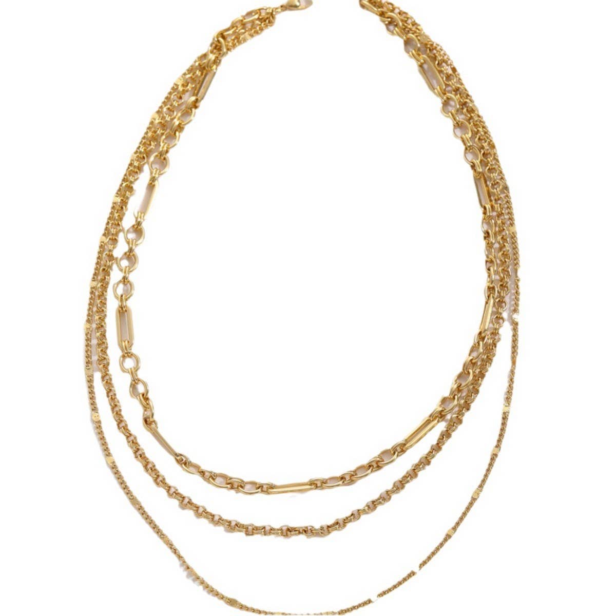 VINTAGE ELEGANT MULTI-LAYERED PAPERCLIP NECKLACE