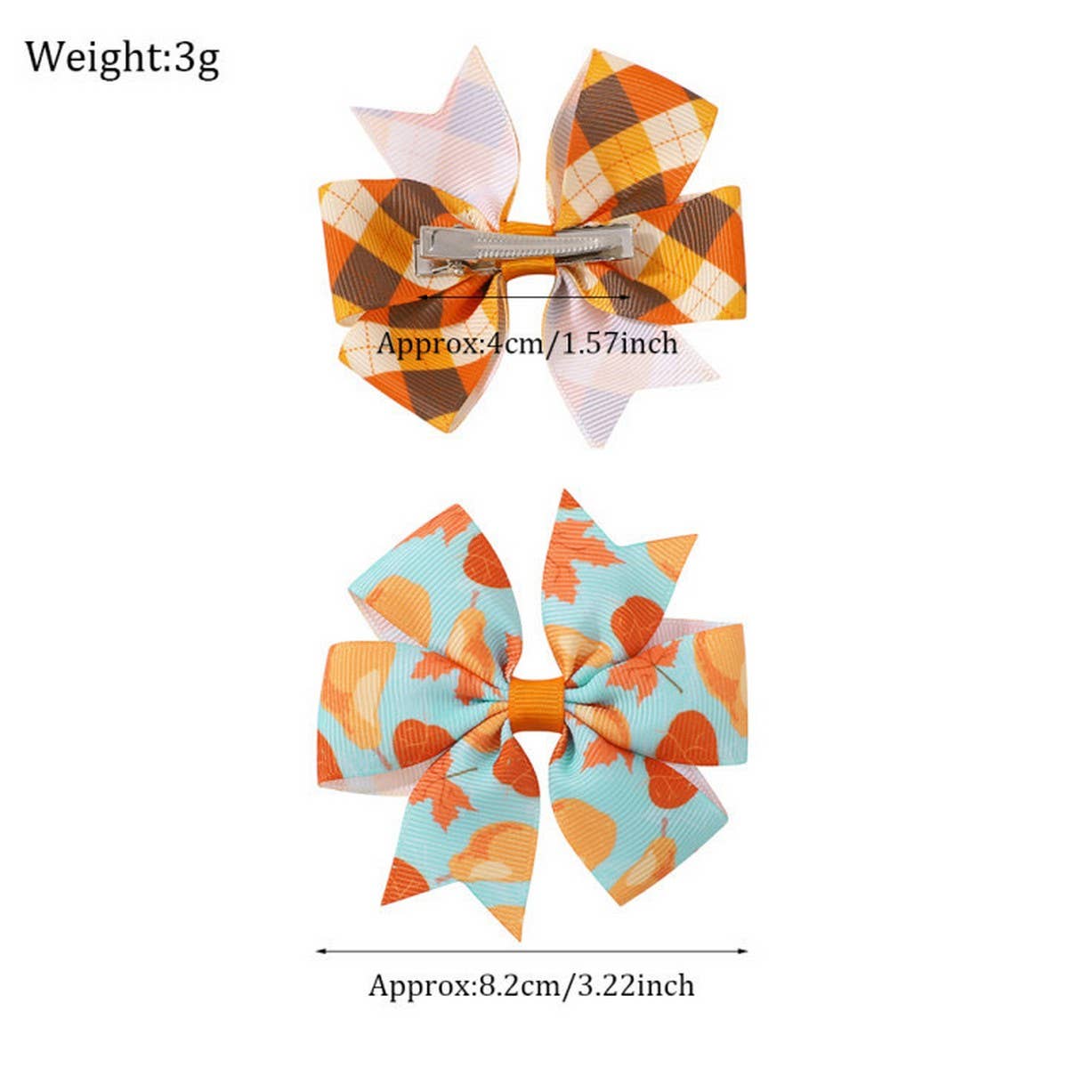 Thanksgiving Turkey Pumpkin Tail Hair Clip