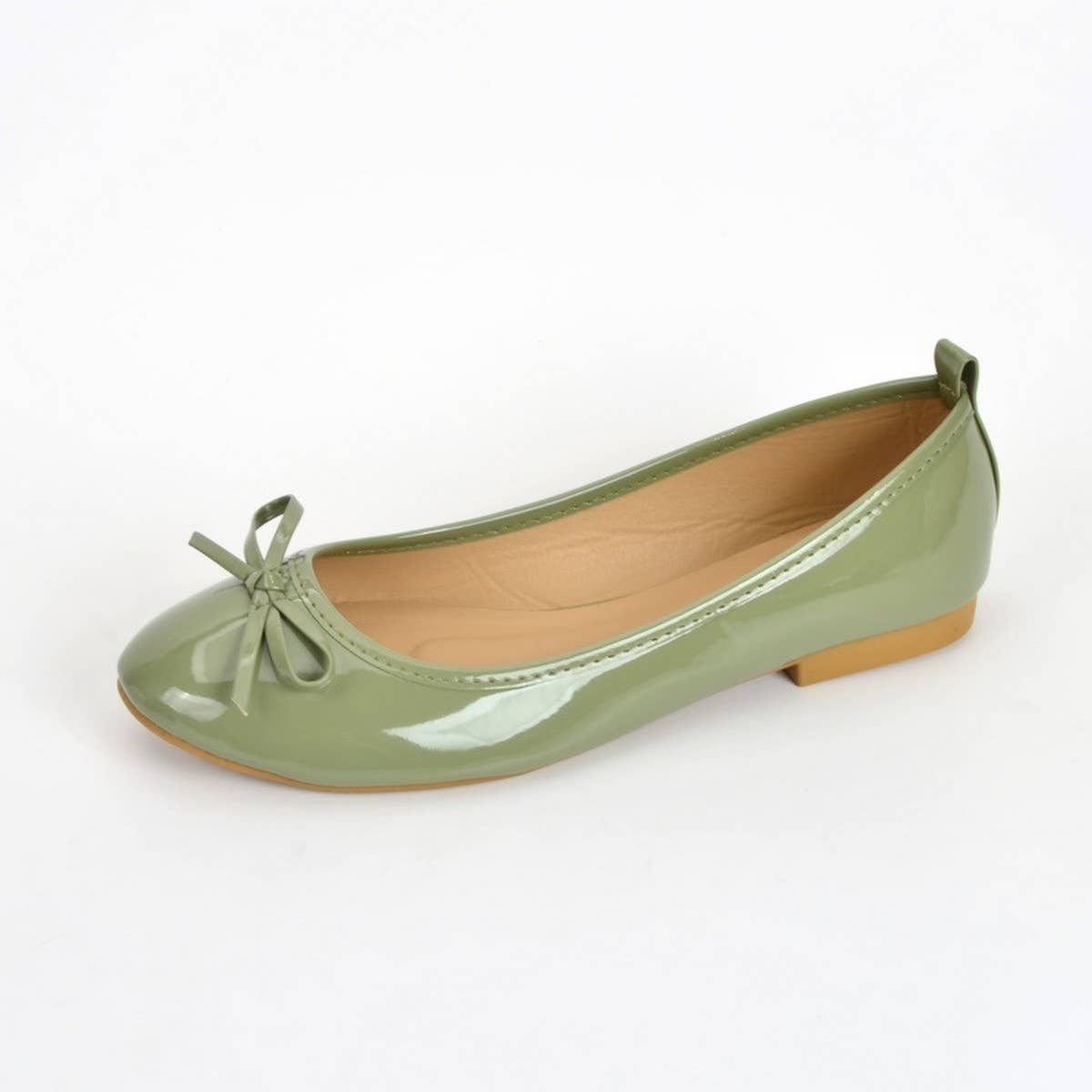 FLAT BOTTOM SOFT LEATHER BOW CASUAL WOMEN SHOES