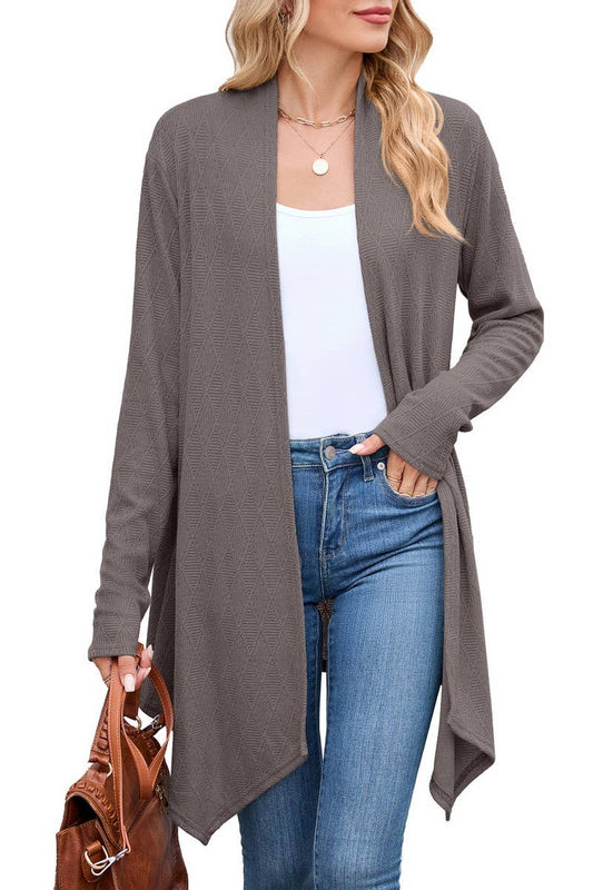 CWOCAL00859_CASUAL KNIT OPEN FRONT LONGLINE CARDIGAN
