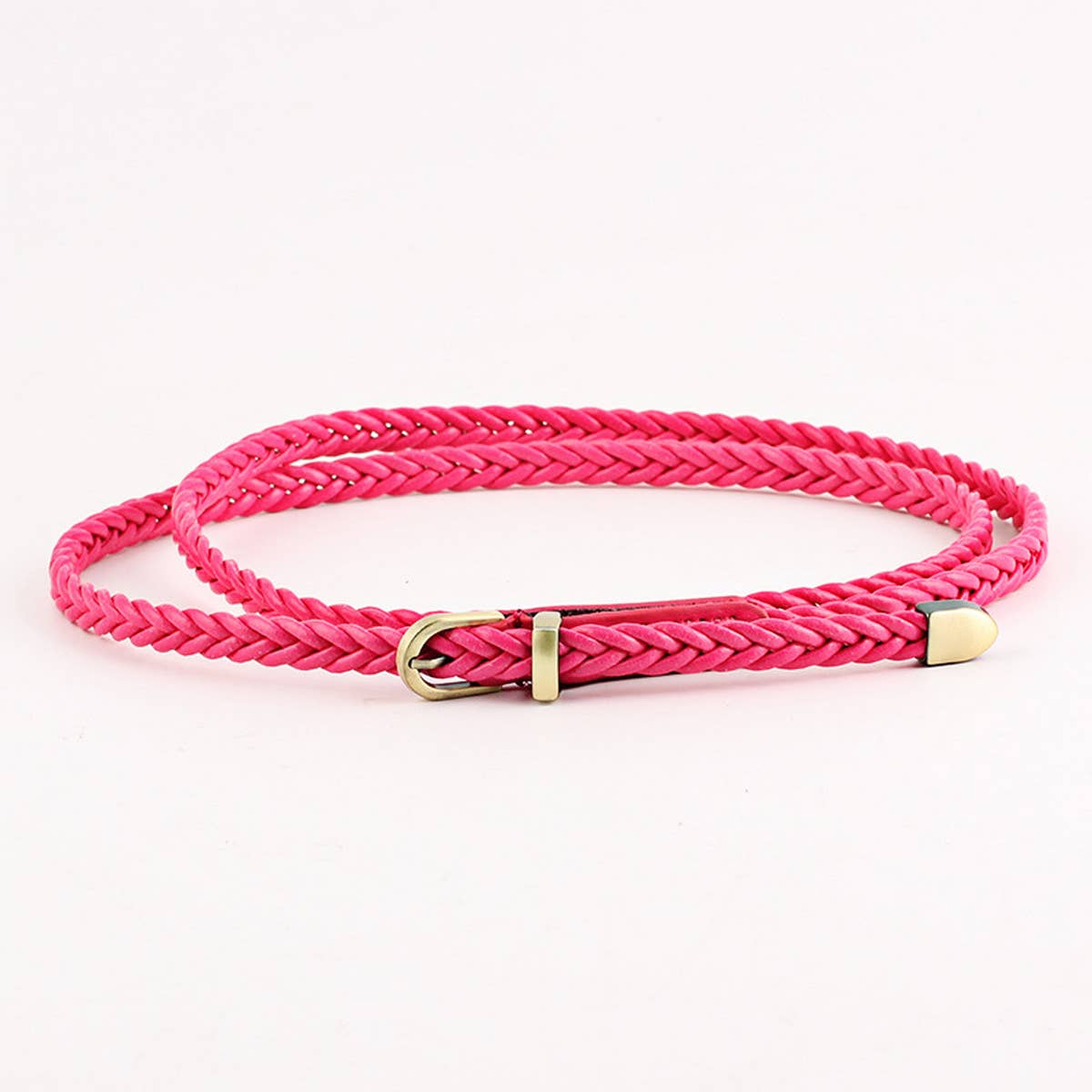 CWABE0875_VINTAGE HAND-WOVEN PIN BUCKLE BELT