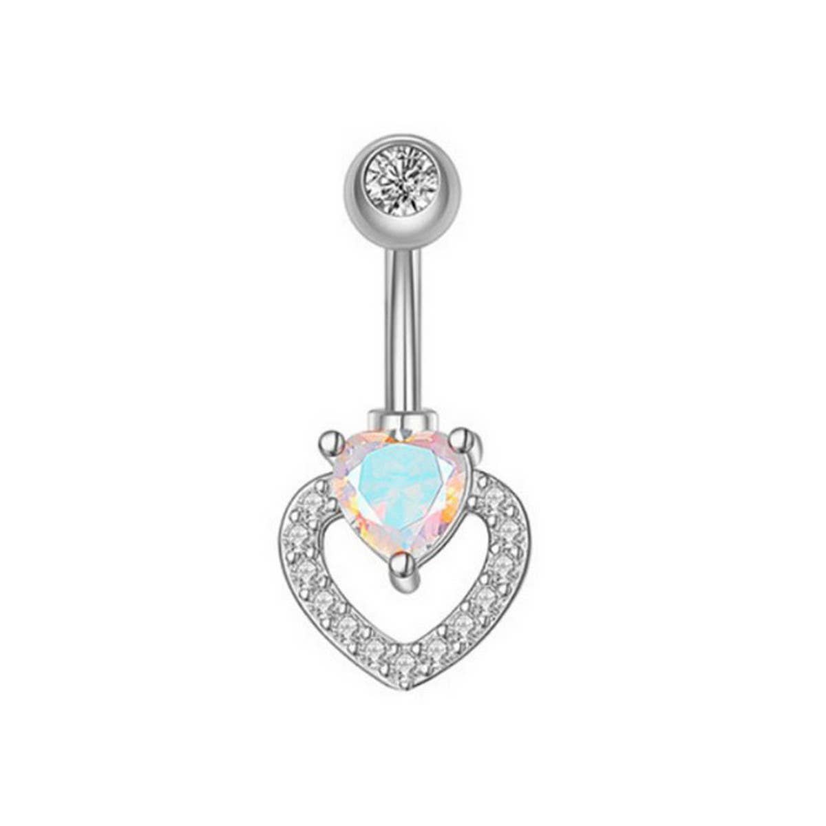 Non-Pierced Butterfly Oil Drop Belly Button Clip_CWMM9470