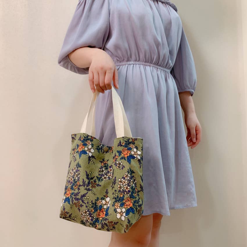 Retro artistic cloth bag corduroy handbag
