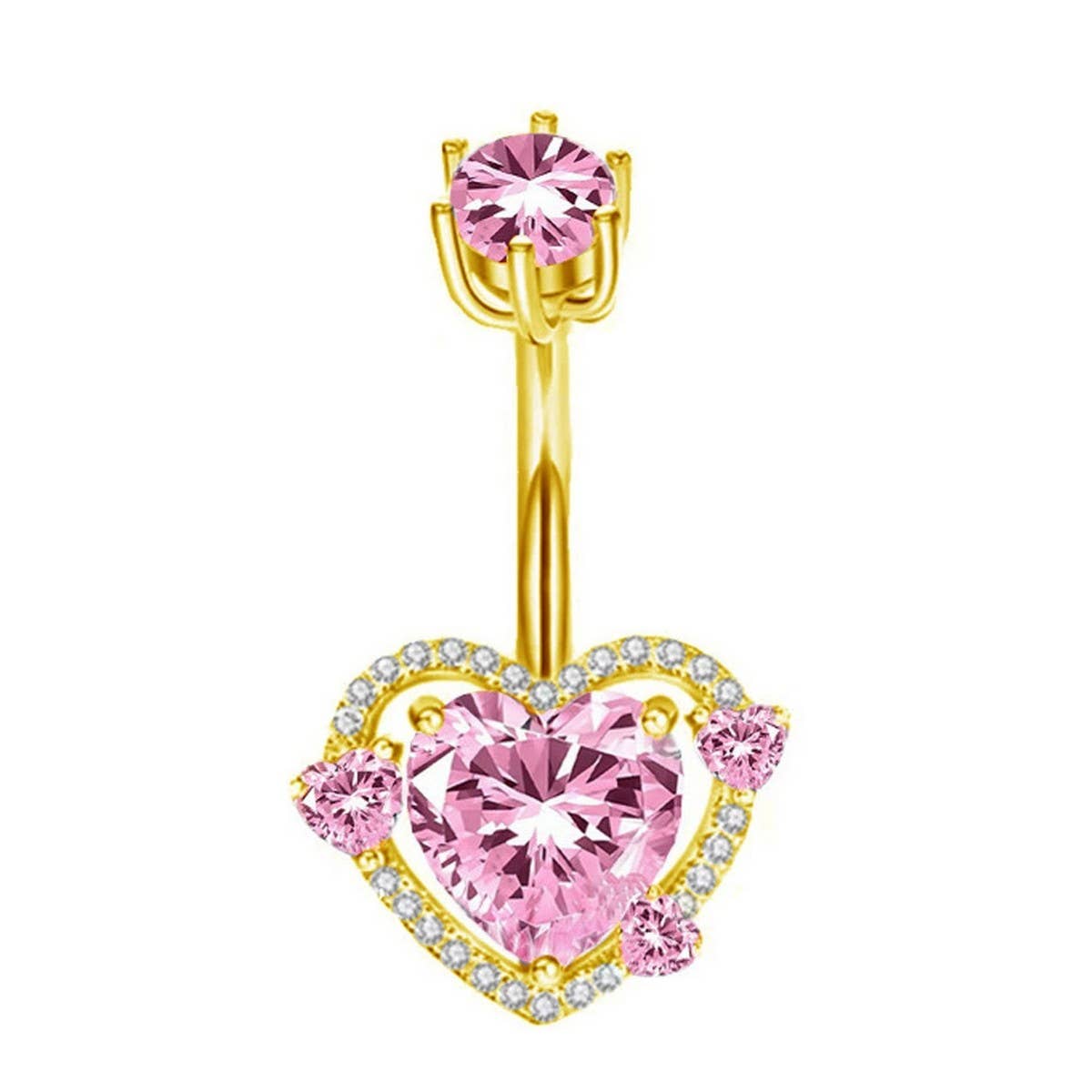 Zircon Belly Piercing Set – Mixed Charm Styles_CWMM9188