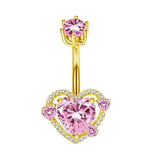 Zircon Belly Piercing Set – Mixed Charm Styles_CWMM9188