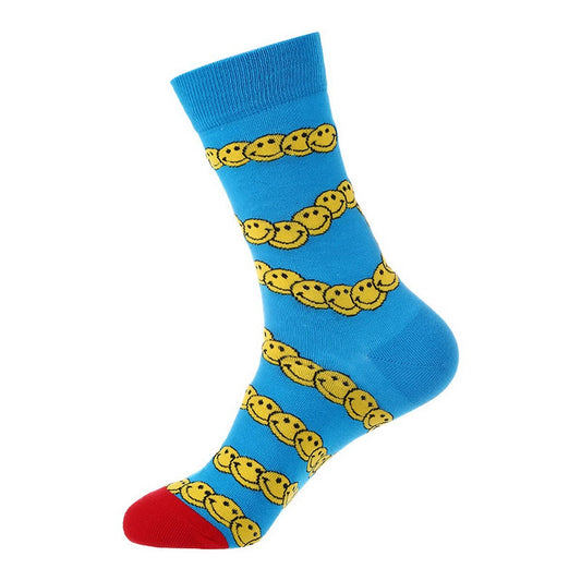 AUTUMN AND WINTER CREATIVE PRINTED MID-CALF SOCKS_CWMS1014