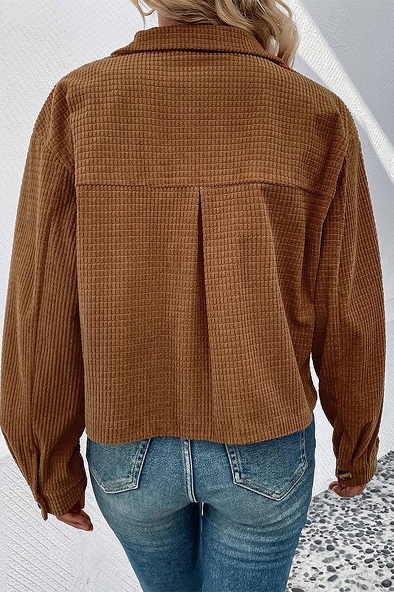 CWOJA0822_CORDUROY POCKET LAPEL JACKET CARDIGAN