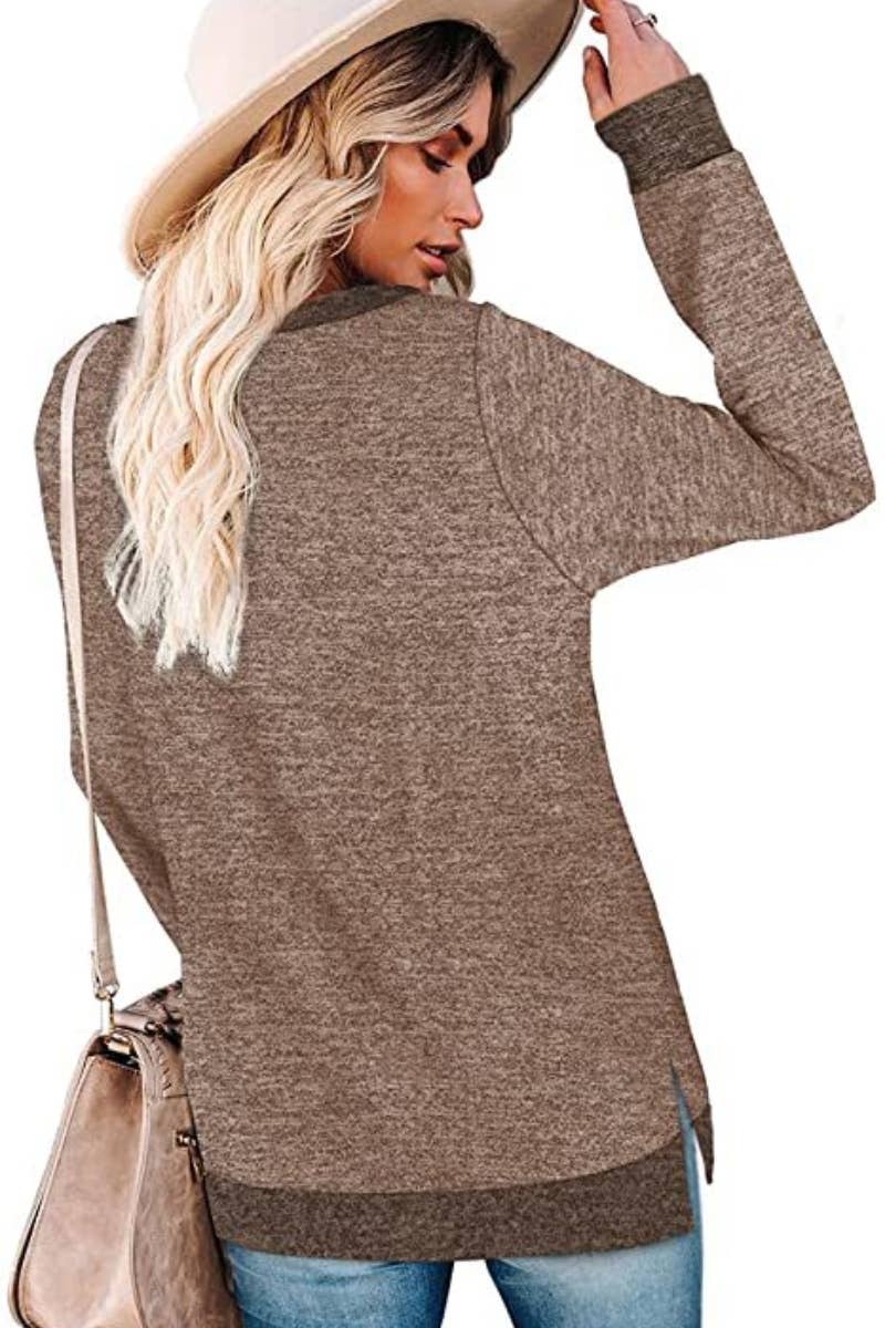 CWTBLL1889_CREW-NECK LONG-SLEEVED JUMPER WITH A SLIT