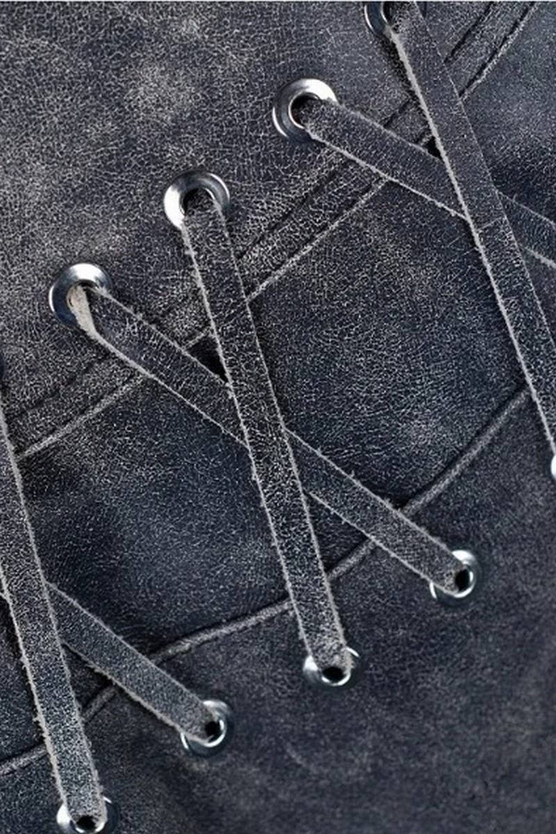 CWOCO1076_VINTAGE WOVEN PU LEATHER JACKET