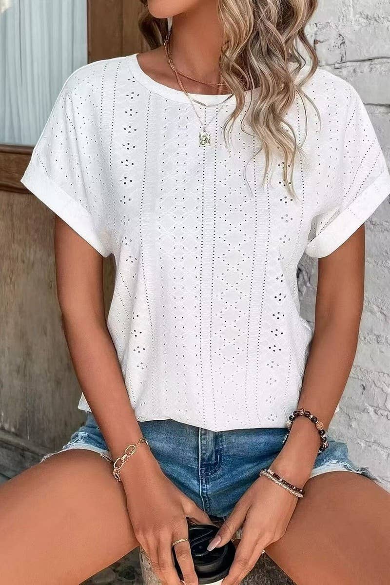 CWTTS1321_SUMMER NEW ROUND NECK LOOSE SHORT SLEEVE T-SHIRT