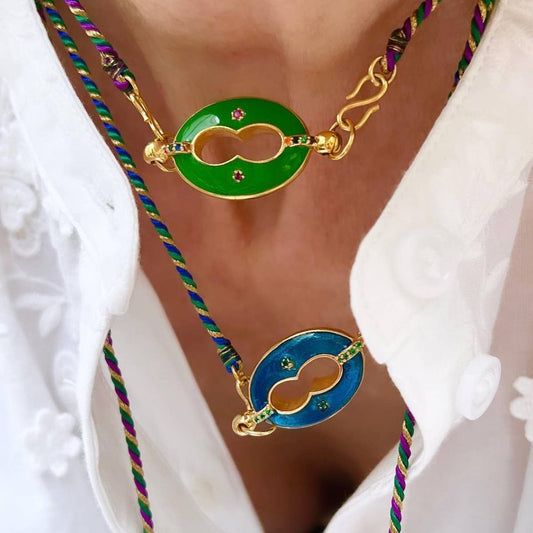 Colorful Dopamine Love Lips Pendant Necklace