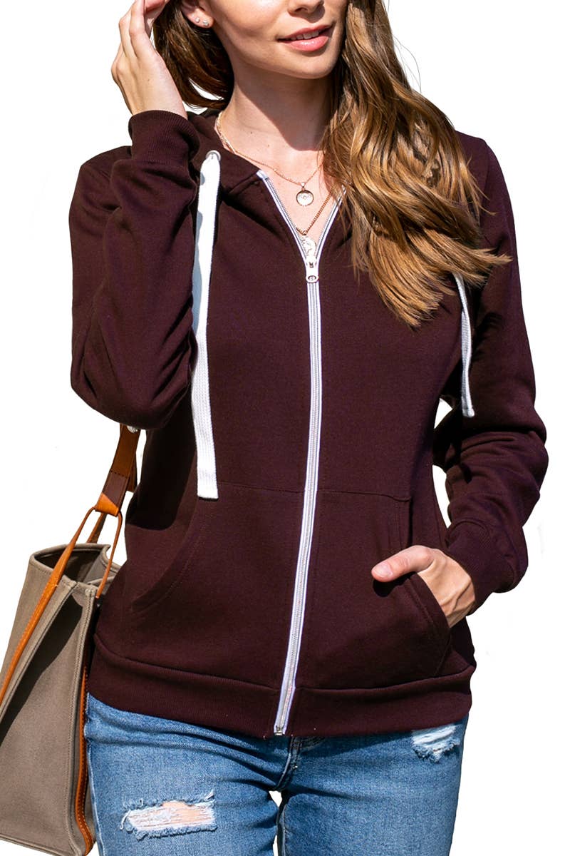 AWOHOL192_Lightweight Thin Zip-Up Hoodie Jacket