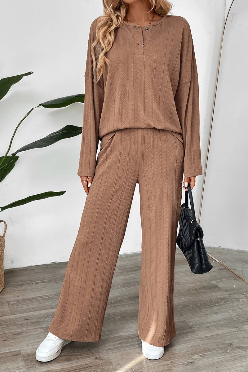 CWSS1065_CASUAL FASHION SOLID COLOR WIDE LEG PANTS SET