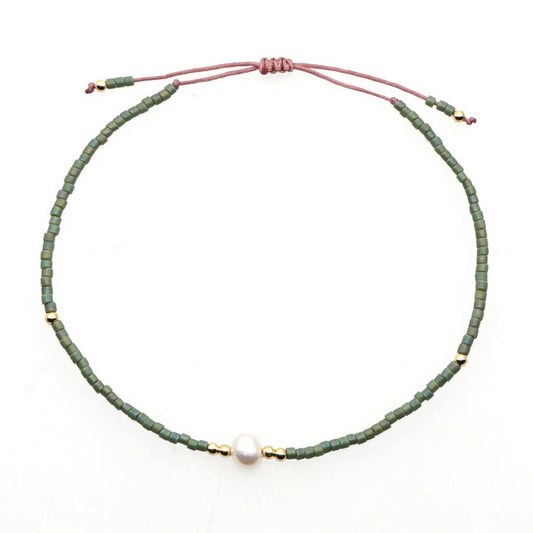 HAND-WOVEN FASHIONABLE RICE BEADS BRACELET_CWAB4621