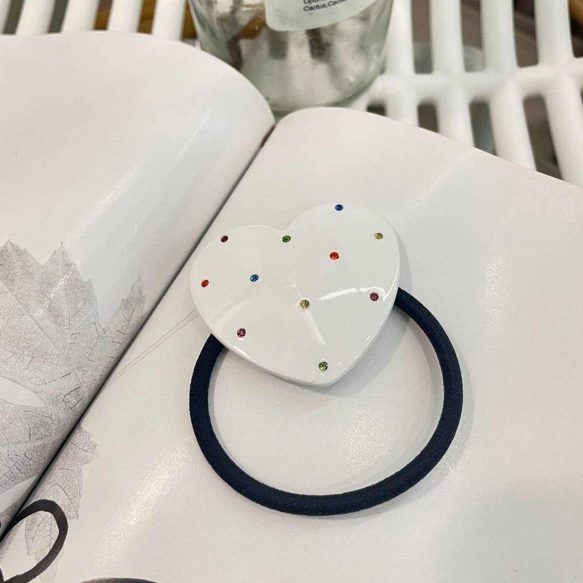 CWAHA5119_COLORED DIAMOND HEART HIGH-END DOPAMINE HAIRBAND