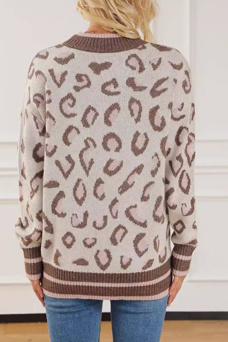 CWOSWL2983_CREW NECK LONG SLEEVE LEOPARD PRINT SWEATER