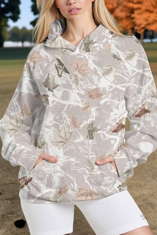 CWTTL01010__NEW WOMEN'S HOODED PRINTED CASUAL SWEATSHIRT