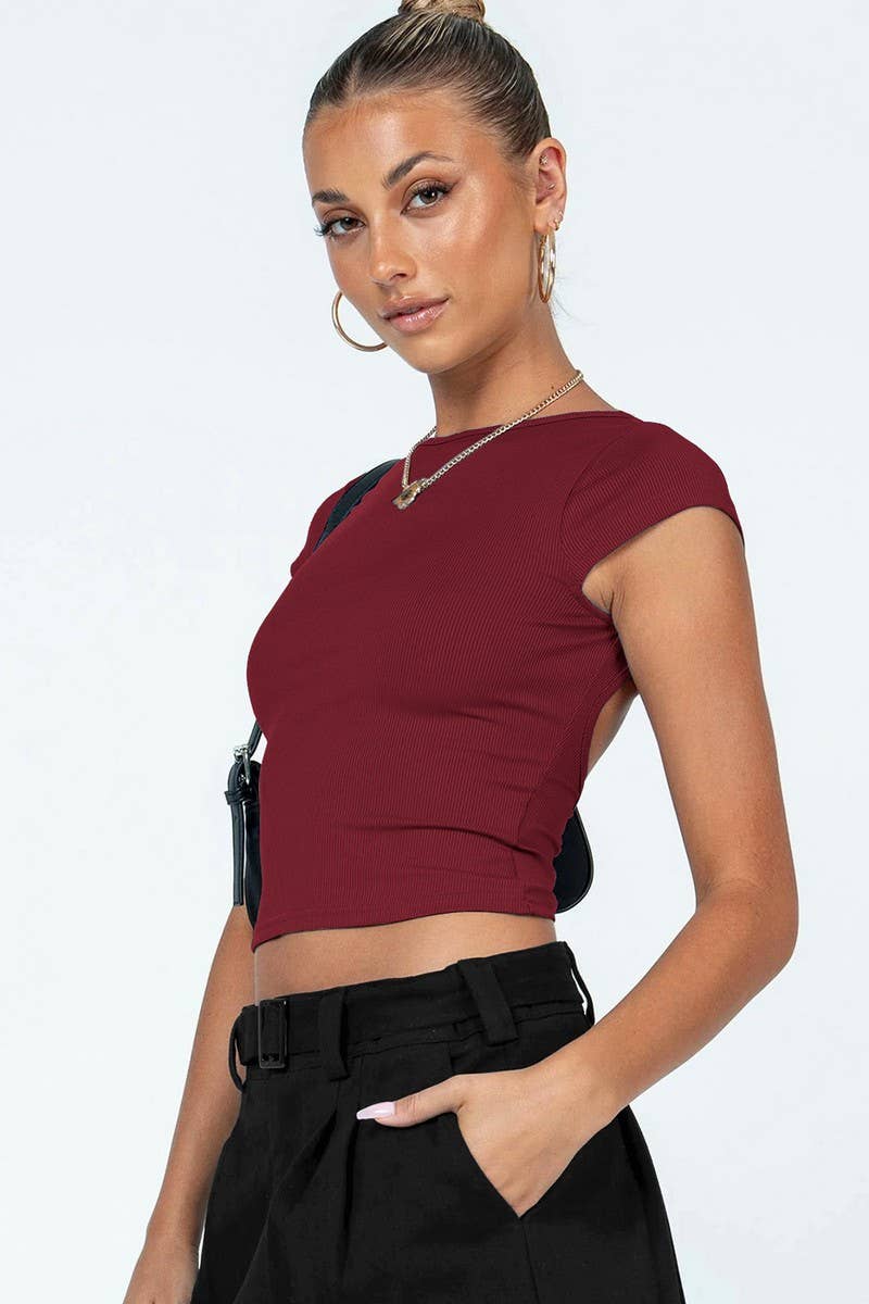 CWTTSL0457_SUMMER SEXY BACKLESS COMFORTABLE SLIM FIT TOP