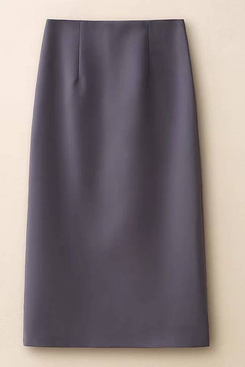 CWBLS00689_SPRING AND AUTUMN SLIT HIGH WAIST A-LINE SKIRT